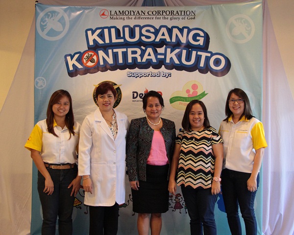 (L-R) Lamoiyan Corporation Senior Marketing Associate Jacquiline Pe, UP Manila College of Public Health Representative Dr. Arlene Bertuso, Department of Education Director IV of External Partnerships Service Marge Ballesteros, Mommy Bloggers Philippines Representative Lanie Lluch and Lamoiyan Corporation Marketing Director Bing Cavestany