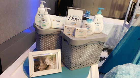All attendees received a cute baby shower giveaway including new BabyDove products. 