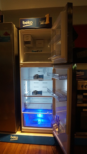 Beko uses Neo Frost Technology which keeps humidity in the cooler to keep the food fresh and crispy for a longer period of time. The ref has 2 separate cooling system too which allows the refrigerator to work more efficiently.