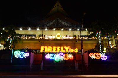 Firefly LED light installation in Tiendesitas