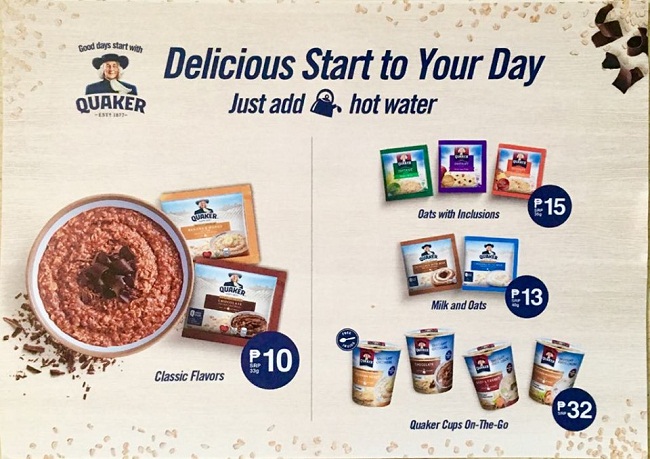 Quaker Oats SRP - fast, healthy, affordable, and delicious breakfast
