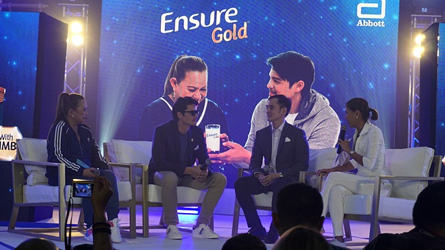 Ensure Gold's celebrity endorsers are Dingdong Dantes and his former Abztract Dance Group choreographer, Geleen Eugenio.