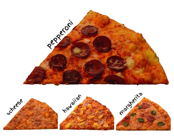 XL Pizza Slice comes in four variants
