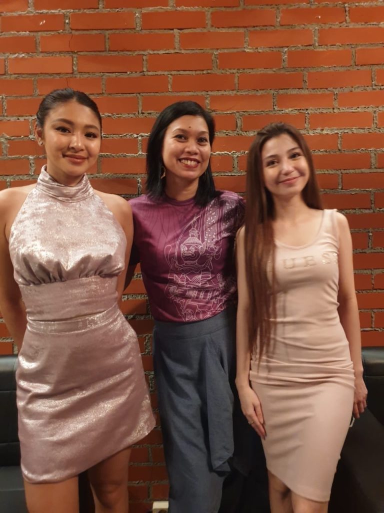 HOOQ PH Country Manager Sheila Paul with Nadine Lustre and Donnalyn Bartolome