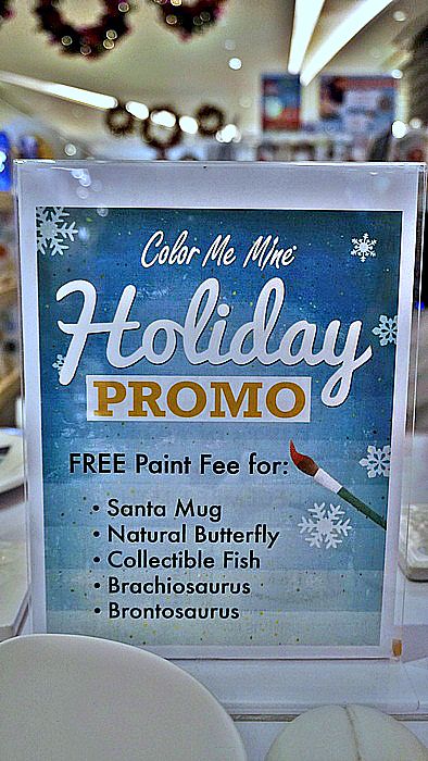 Color Me Mine Holiday Promo