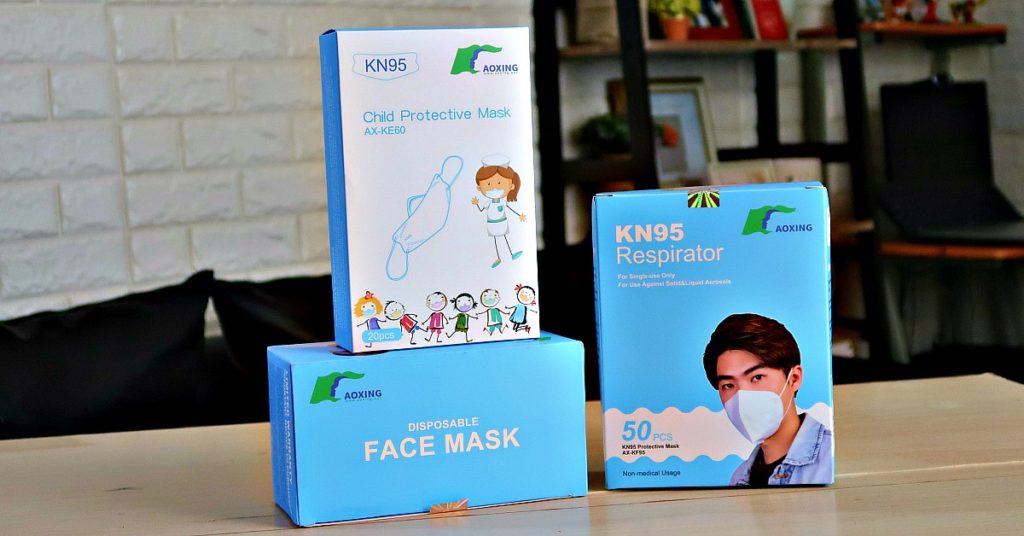 AOXING disposable face mask, KN95 respirator and KN95 child protective mask