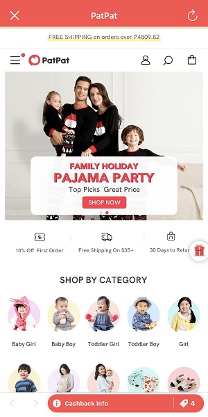 Moms love to shop baby and kid’s cute outfits at PatPat. Now you can get cash rewards whenever you do so.