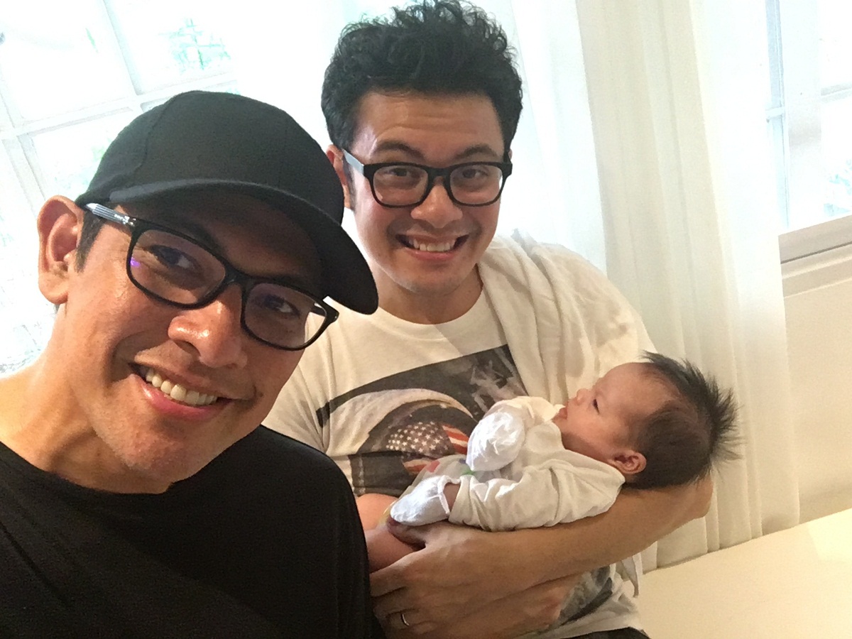 Gary Valenciano with son Paolo and his daughter Leila.