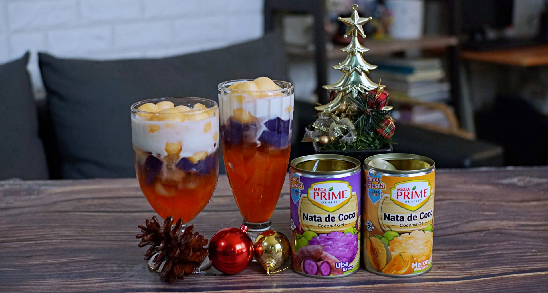 Melon ube holiday coolers inspired from Mega Prime's Paskong Easy Sarap Workshop