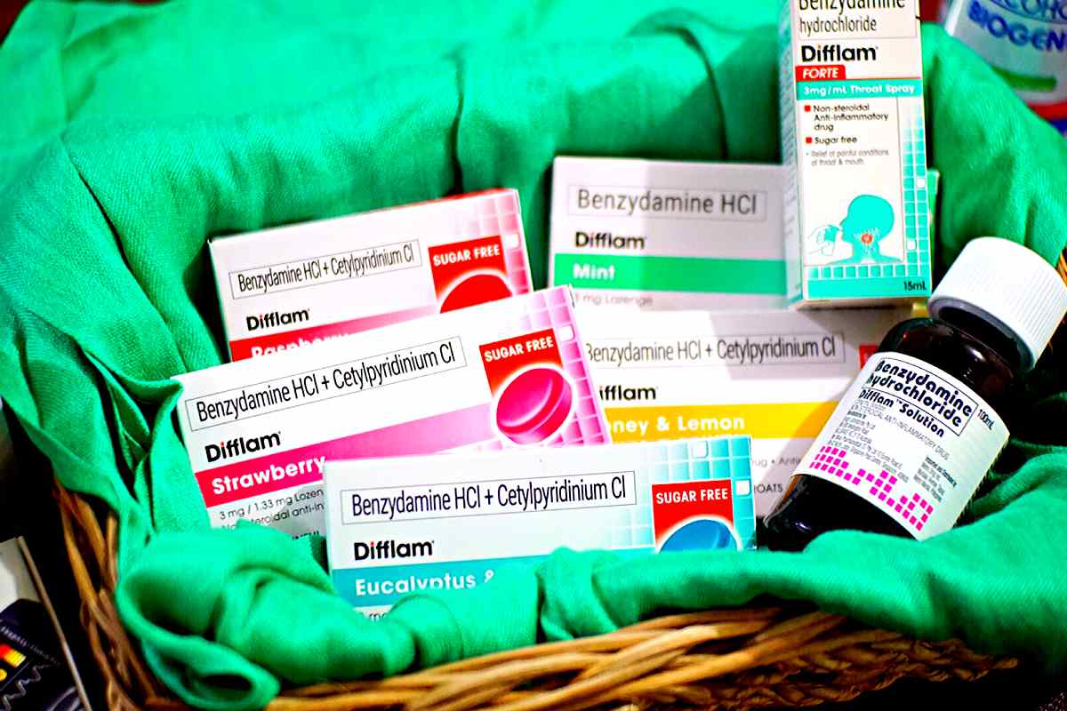 Difflam Lozenges have Benzydamine Hydrochloride (BH) and Cetylpyridinium Chloride (CPC) 