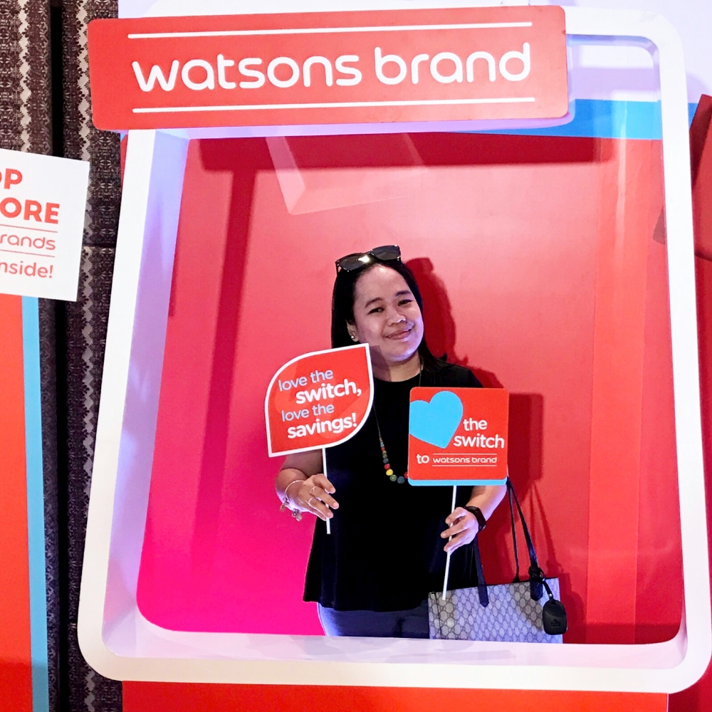 The author at Watsons Brand booth during the media launch.