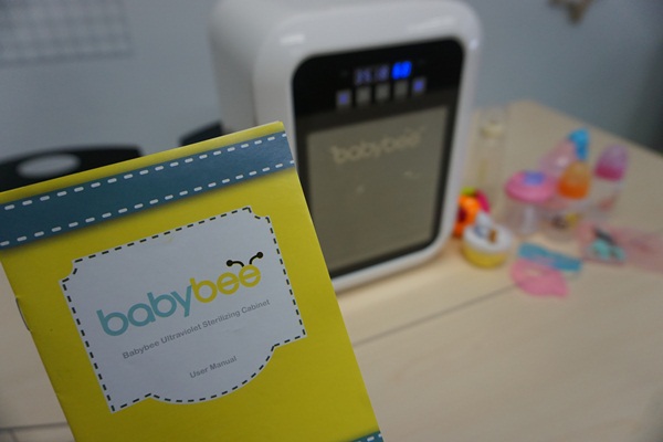 A product catalog/manual is provided and clearly describes how to manually operate the Babybee Sterilizing Cabinet.